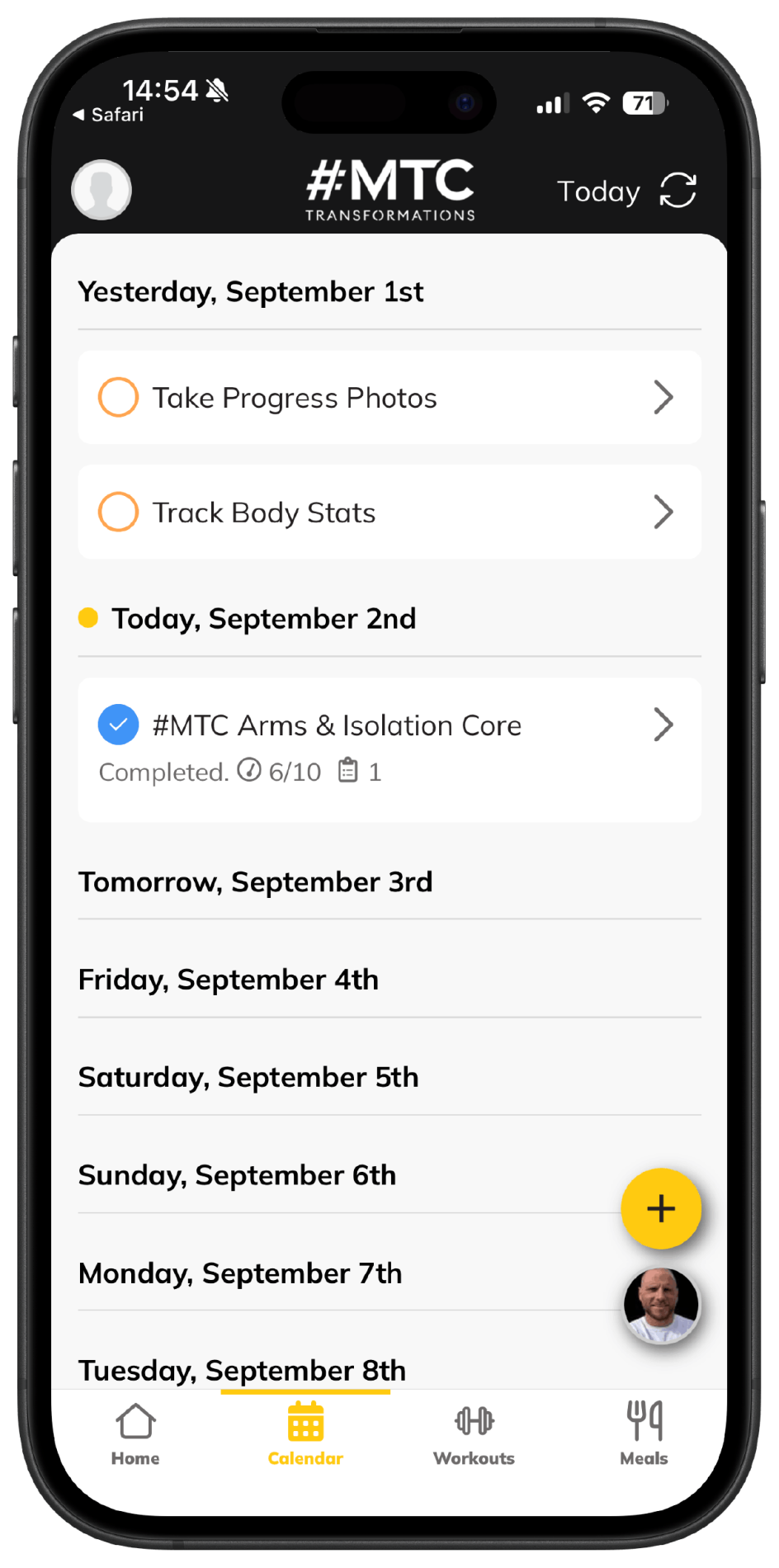 App Mockups_MTC Transformations - Calendar